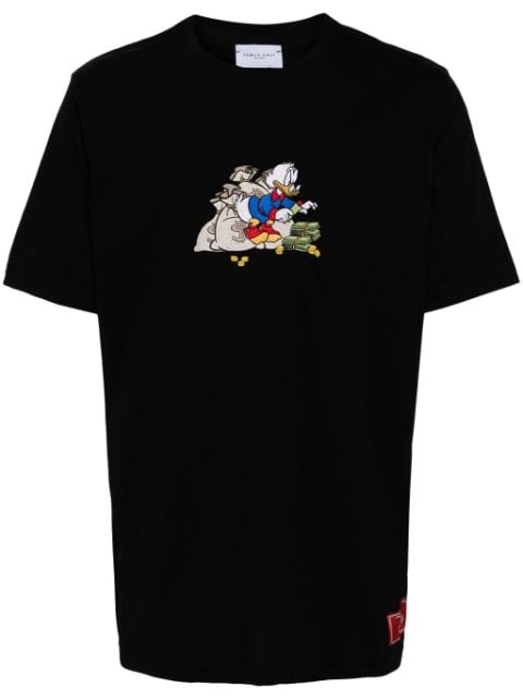 Family First Scrooge-print cotton T-shirt