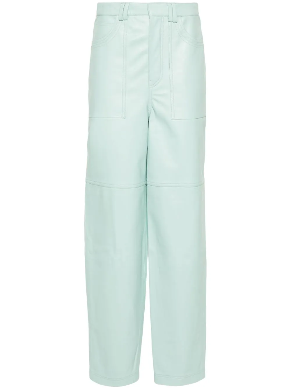 Shop Rev The Ruby Leather Trousers In Blue