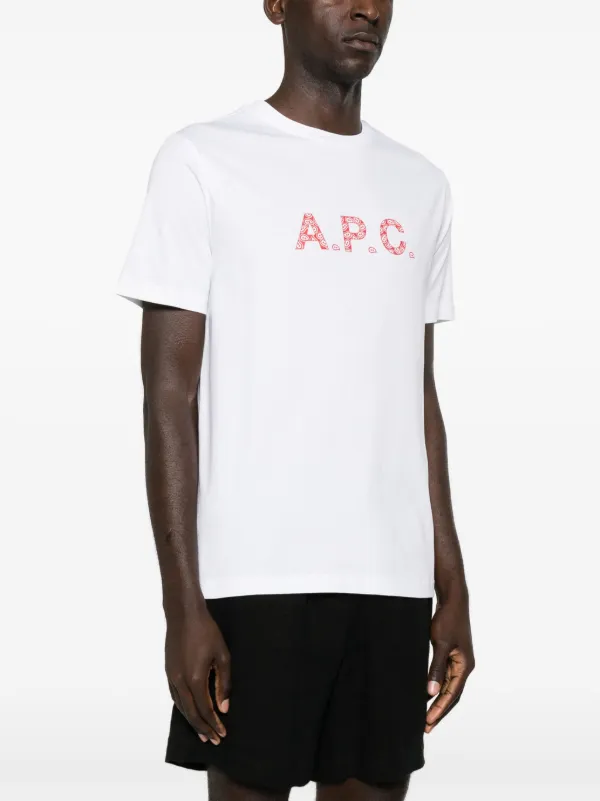 【送料&関税込】A.P.C. James Logo Cotton T-shirt A.P.C. James Cotton T-shirt | White | FARFETCH JO