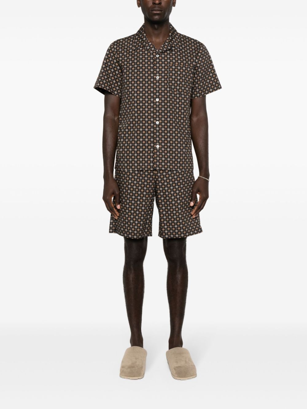 A.P.C. Viincento shorts met geometrische patroon Zwart