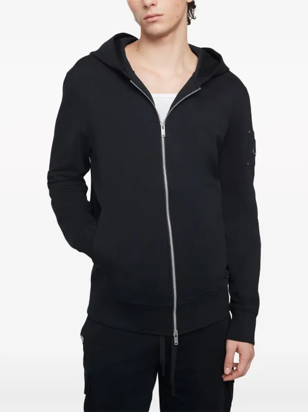 embroidered-logo crew neck jumper
