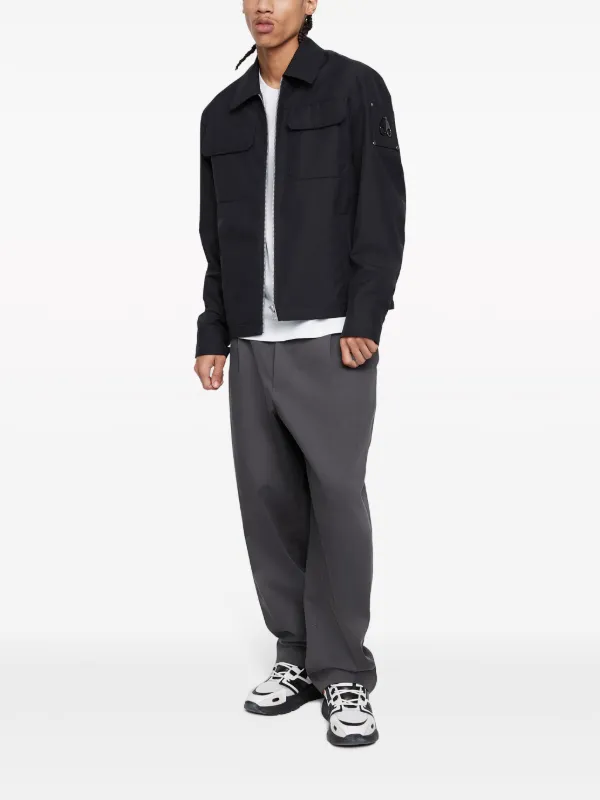 Moose Knuckles Jacques logo-plaque Jacket | Black | FARFETCH