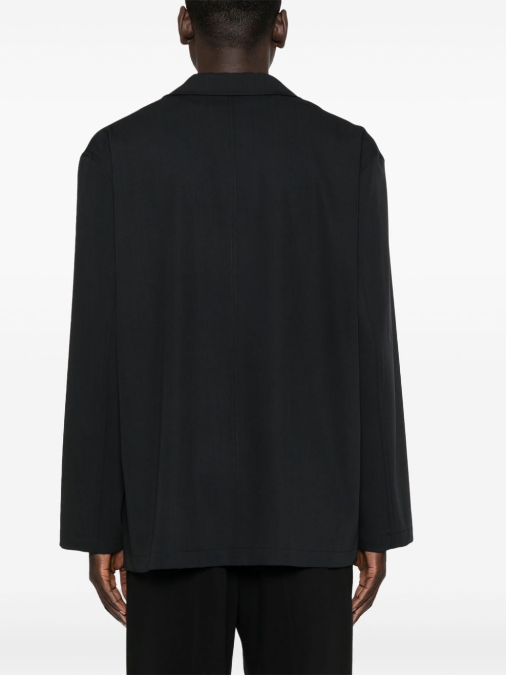 Shop Lemaire Double-breasted Blazer In Black