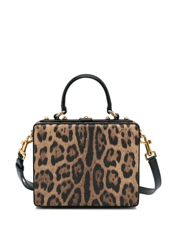 Leopard print box online bag