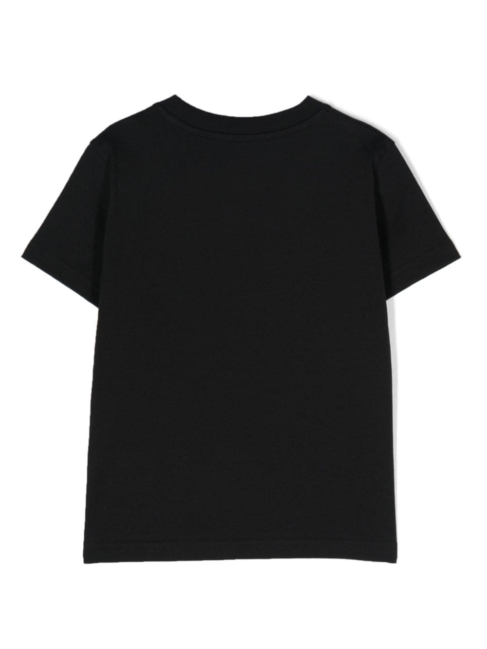 Moncler Enfant Katoenen T-shirt met logopatch Zwart