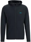 BOSS logo-print zip-up hoodie - Blue
