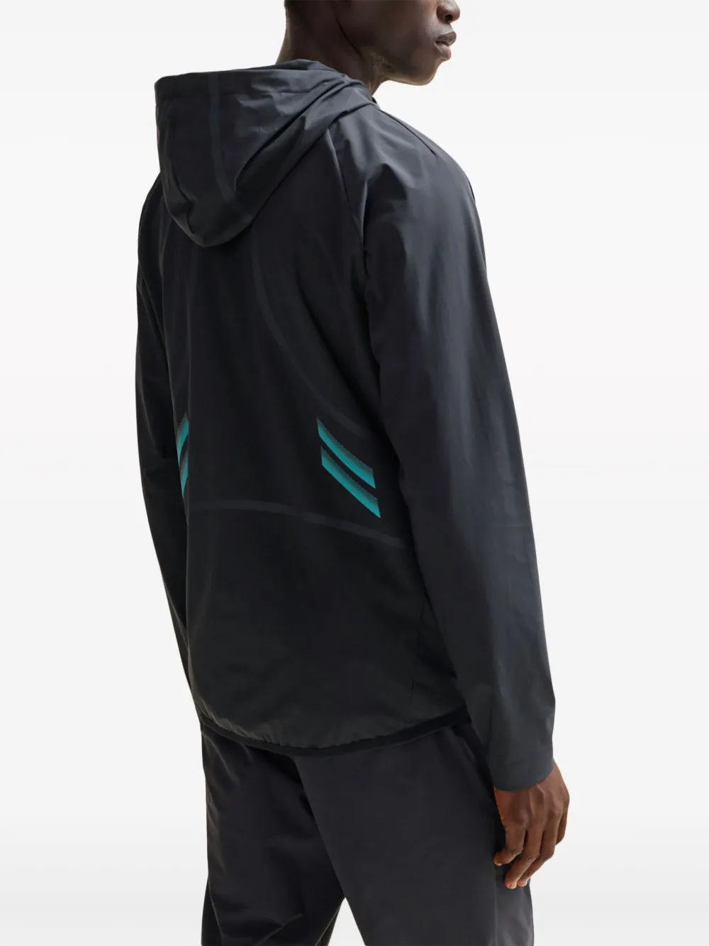 BOSS Hoodie met logoprint Blauw