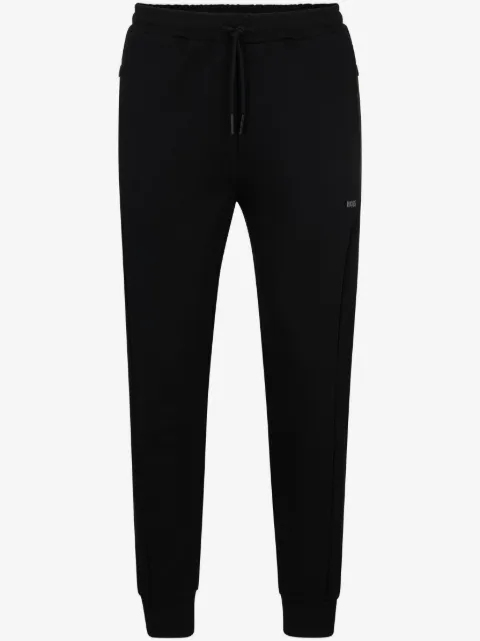 BOSS logo-print tapered track pants
