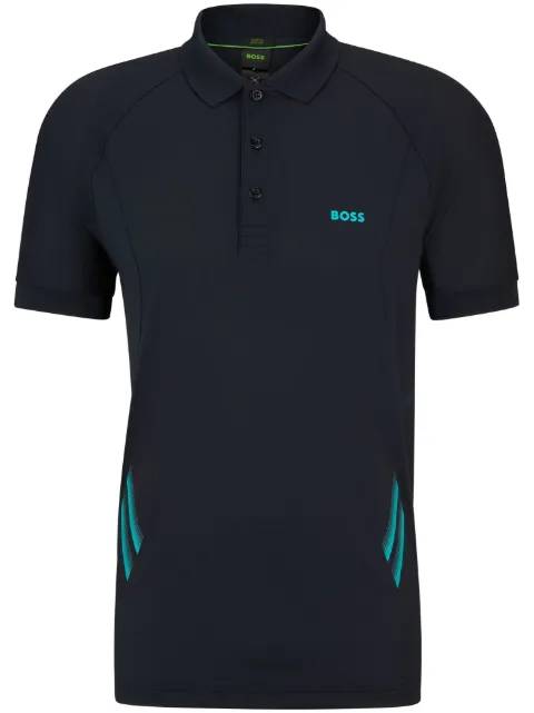 BOSS logo-print polo shirt
