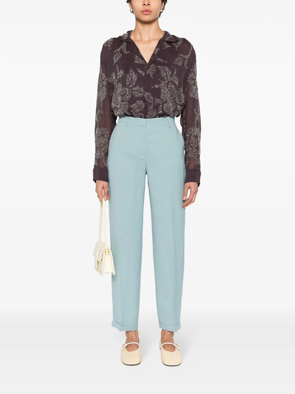 P.A.R.O.S.H. sequin-embellished shirt - Grijs