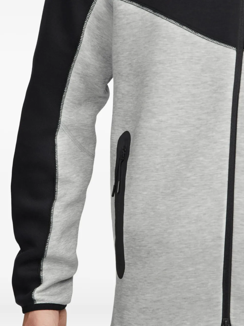 Nike Long-sleeves Panelled Hoodie In Gray