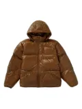 Supreme hooded down jacket - Brown