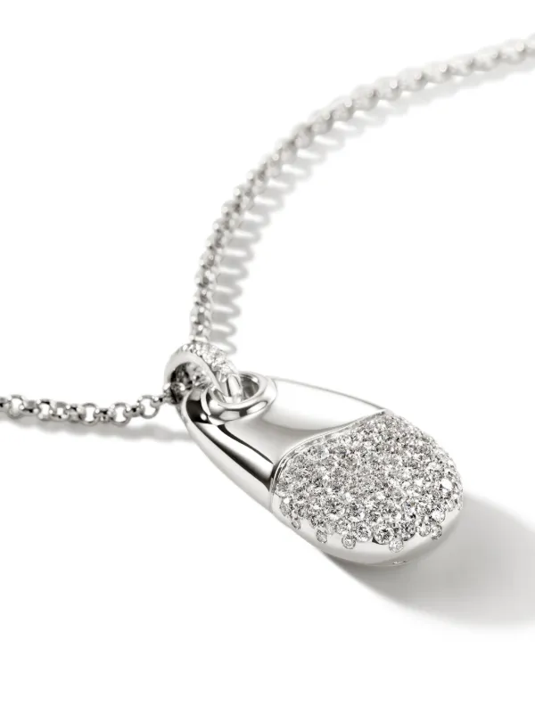 John Hardy Pebble Pendant ダイヤモンド ネックレス スターリング