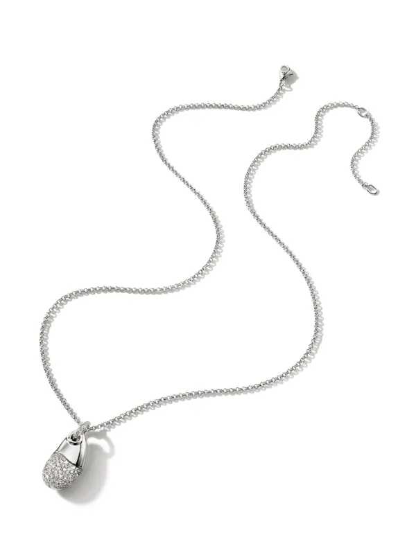 John Hardy Pebble Pendant ダイヤモンド ネックレス スターリング