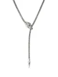 John Hardy sterling silver Naga Lariat blue sapphire necklace