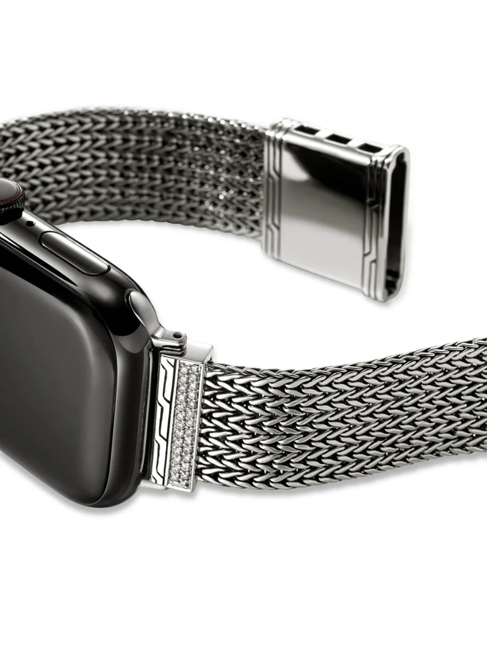 John Hardy Cinturino per smartwatch in argento sterling con diamanti 18mm | Image 6