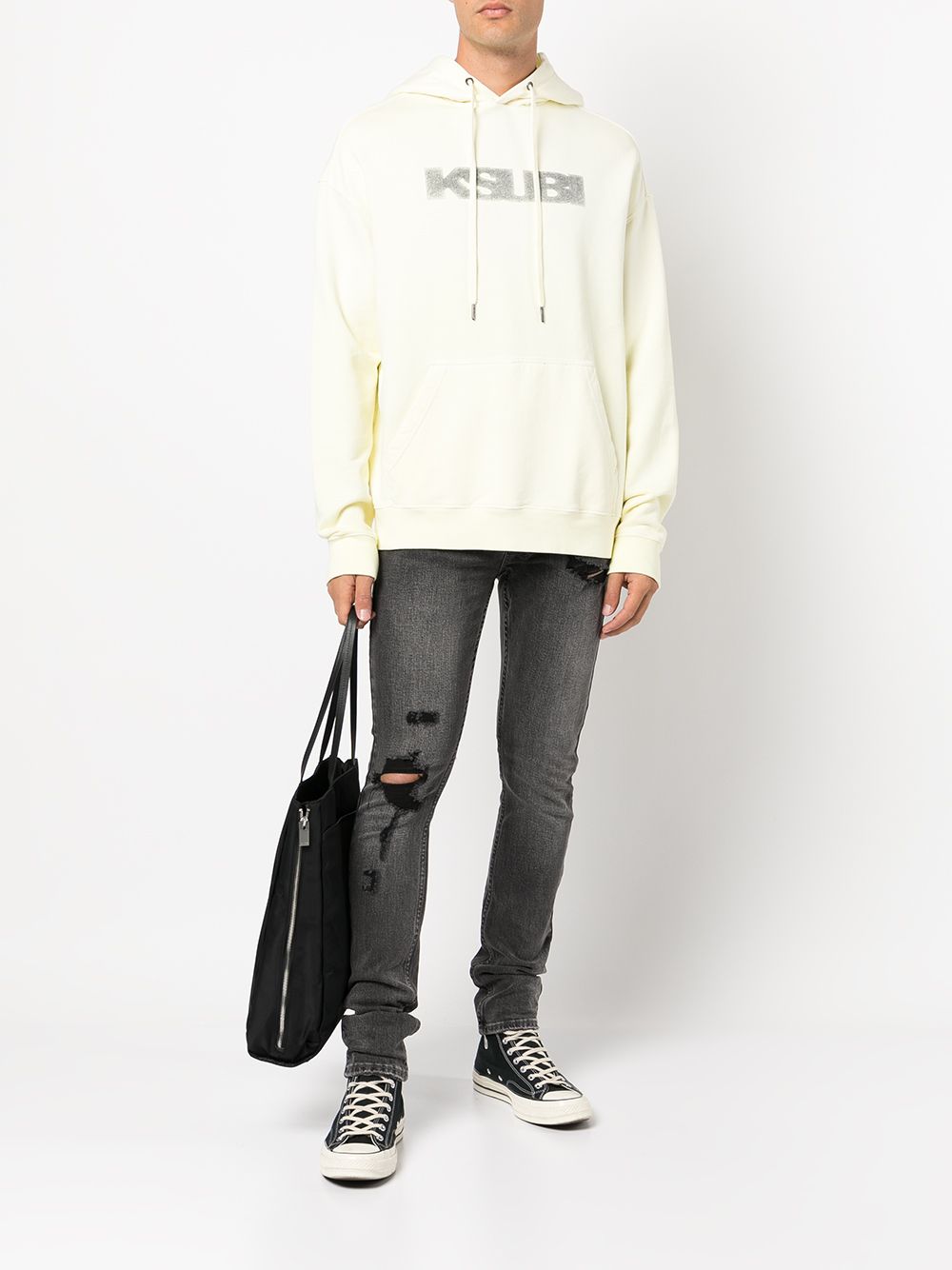 KSUBI LOGO-PRINT DETAIL HOODIE