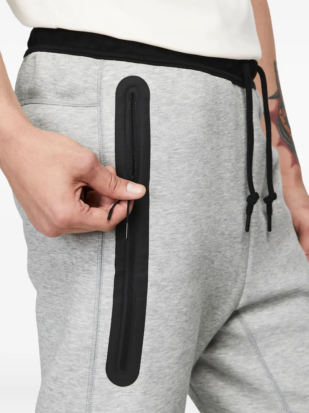 Nike Tech Fleece Panelled Track Pants In Gray