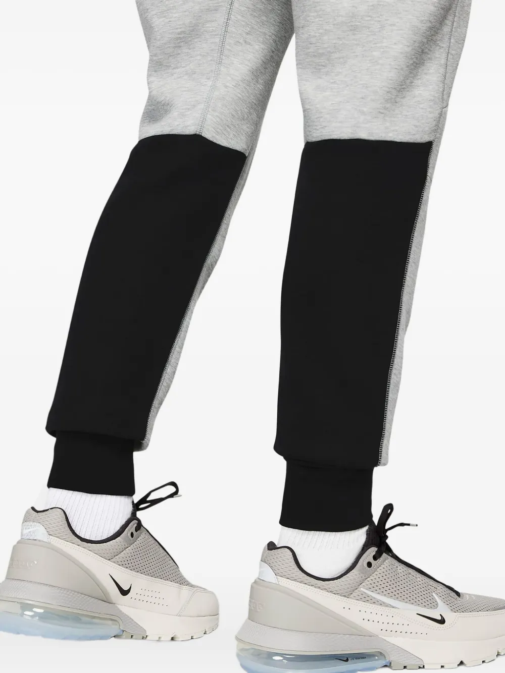 Nike Tech Fleece Panelled Track Pants In Gray