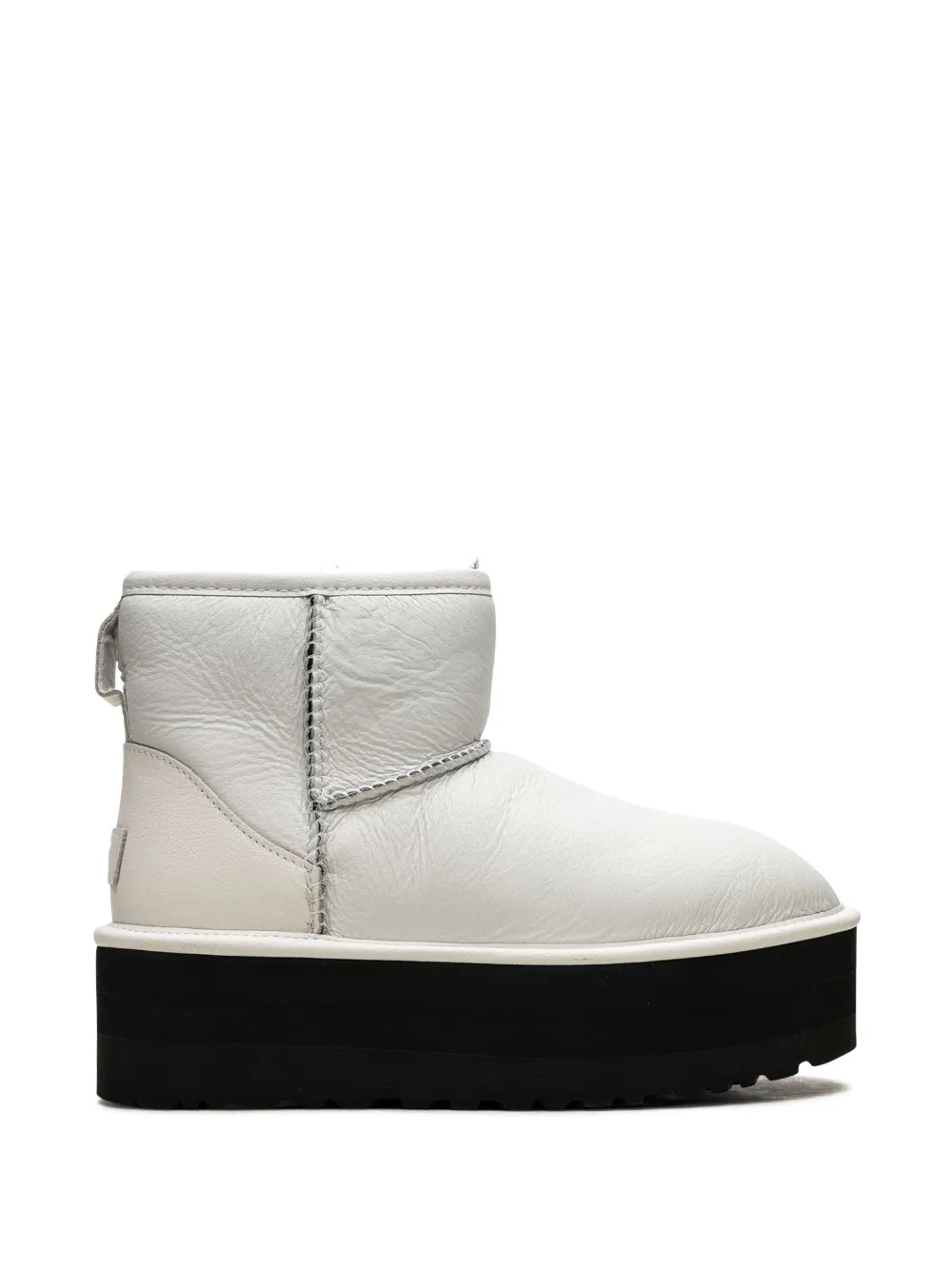 UGG Classic Mini Platform leather boots White