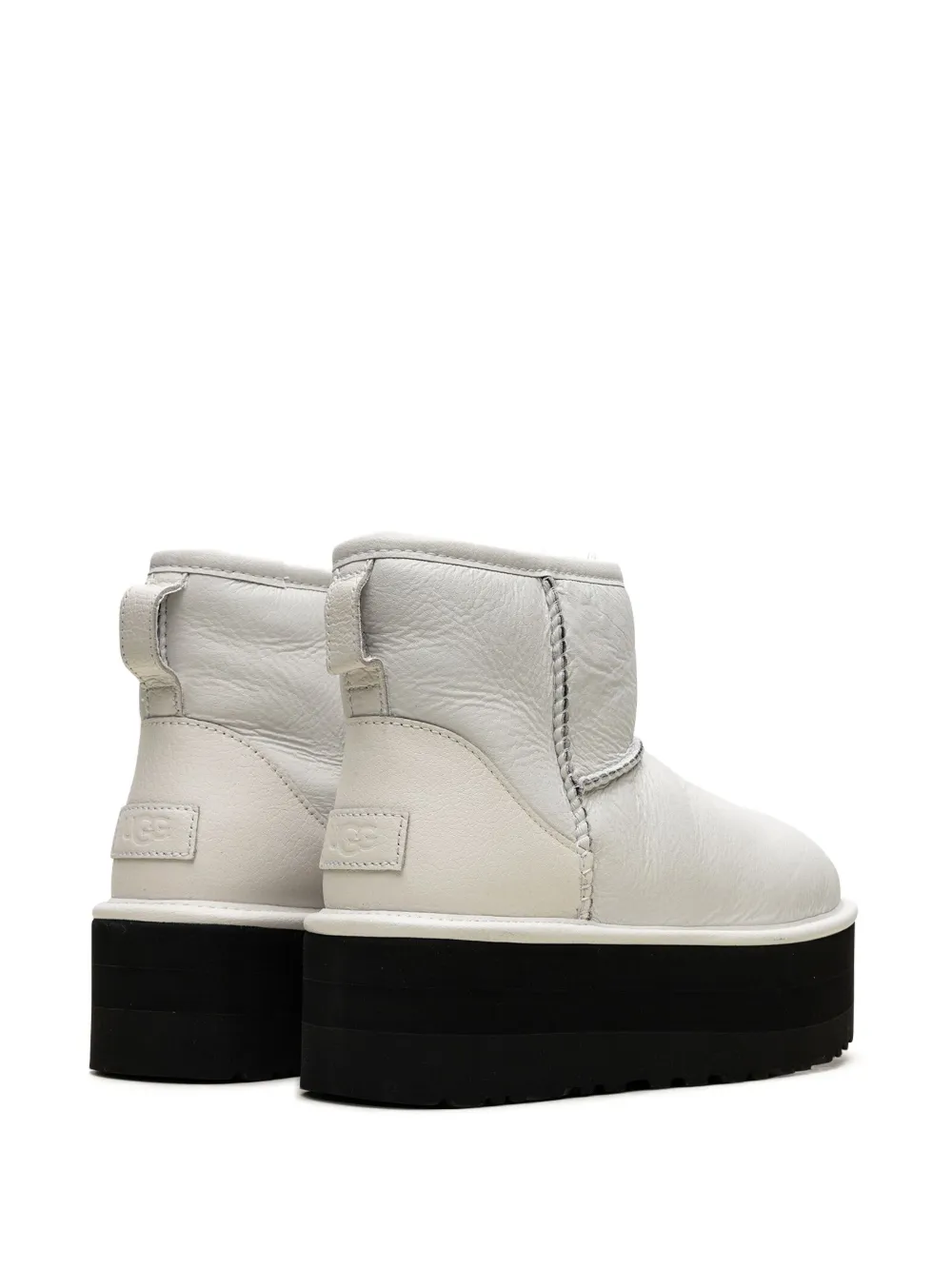 UGG Classic Mini Platform leather boots White