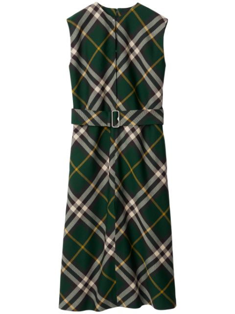 Burberry NovaCheck wool midi dress Women