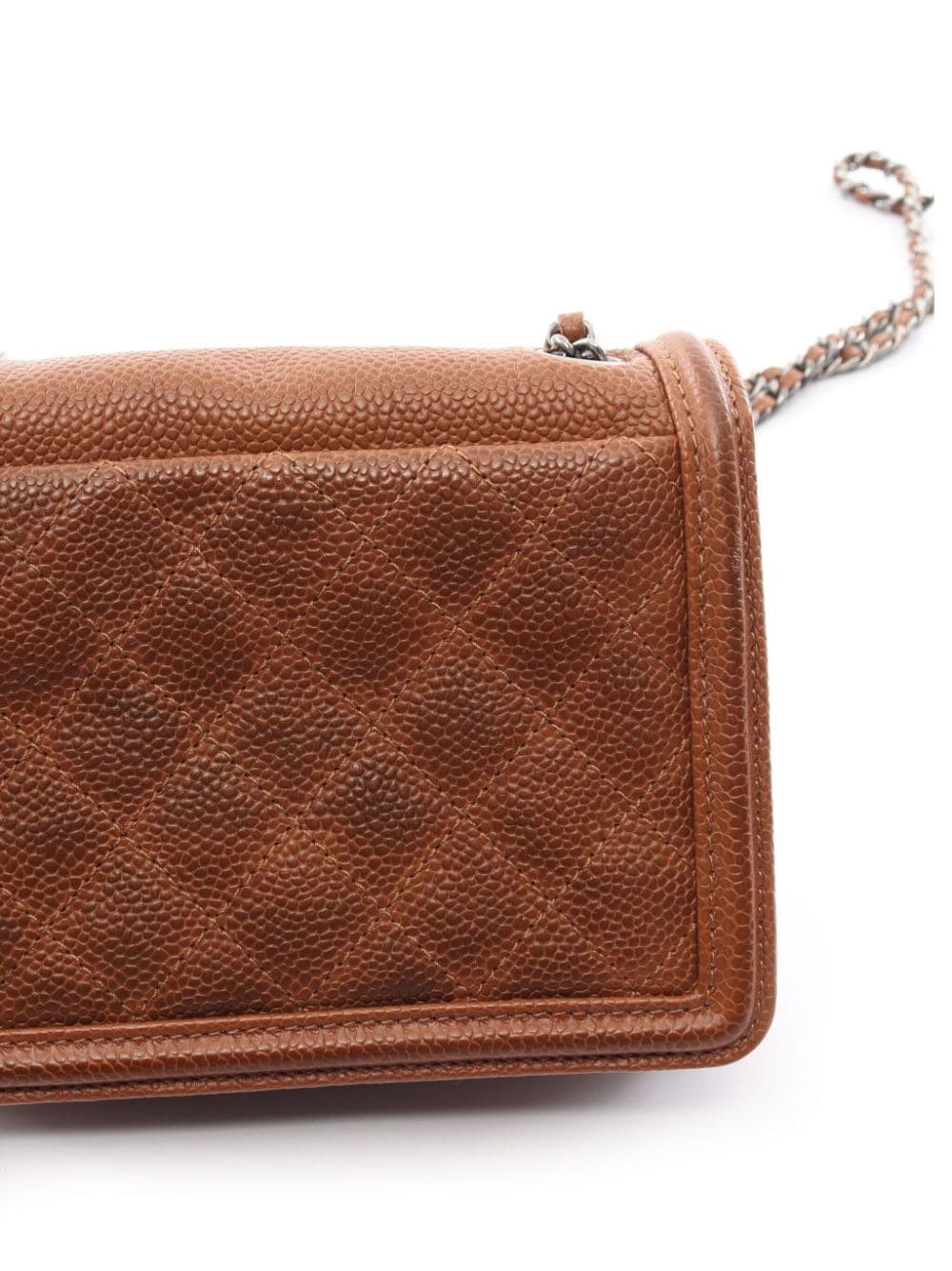 Pre-owned Chanel 2014 Paris-dallas Boy Brick Shoulder Bag In Brown