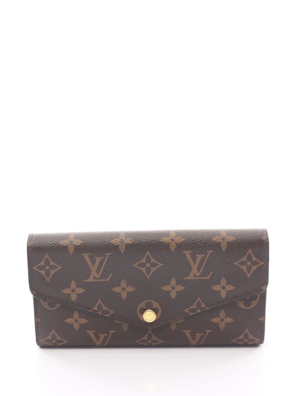 Pre-owned Louis Vuitton 2015 Sarah Bi-fold Wallet In Brown