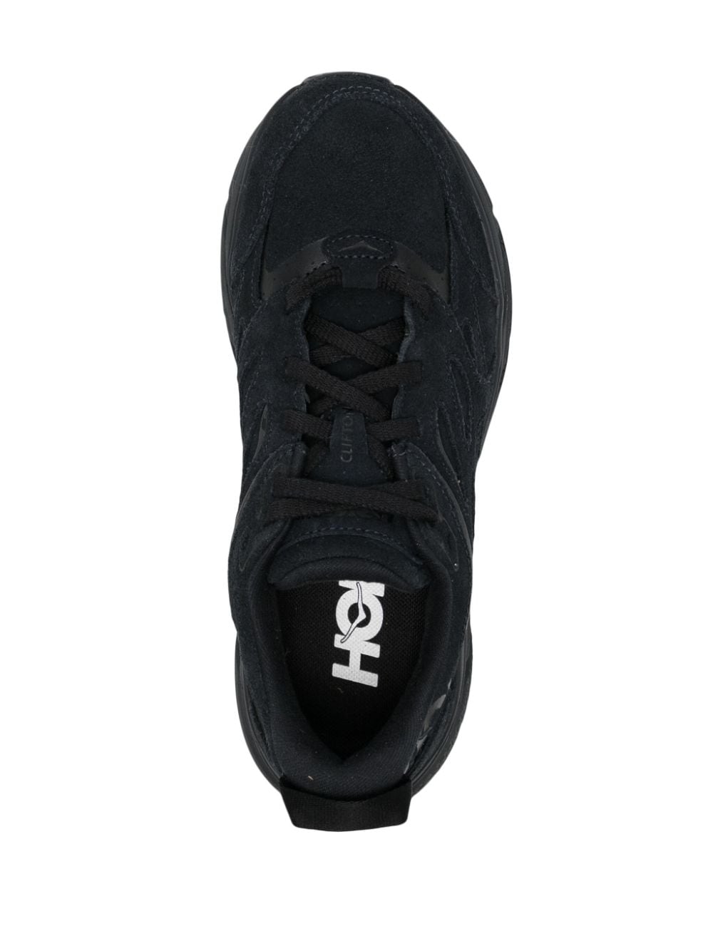 Shop Hoka Clifton L Suede Sneakers In Black / Black