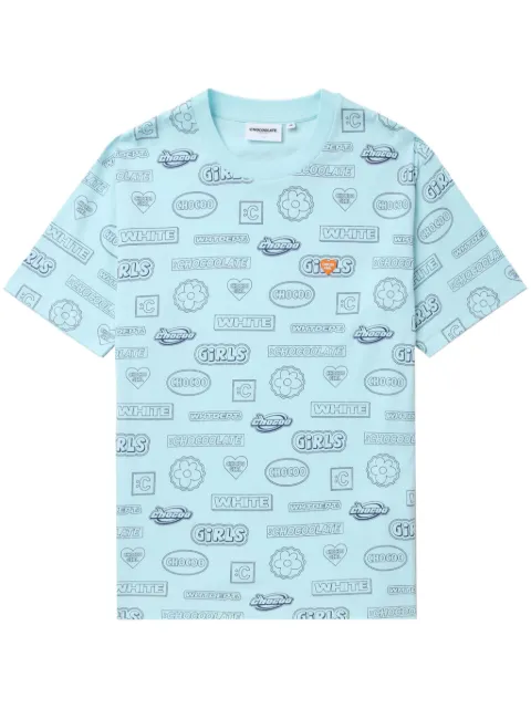 CHOCOOLATE graphic-print cotton sweatshirt
