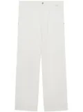 izzue wide-leg stretch-cotton trousers - White