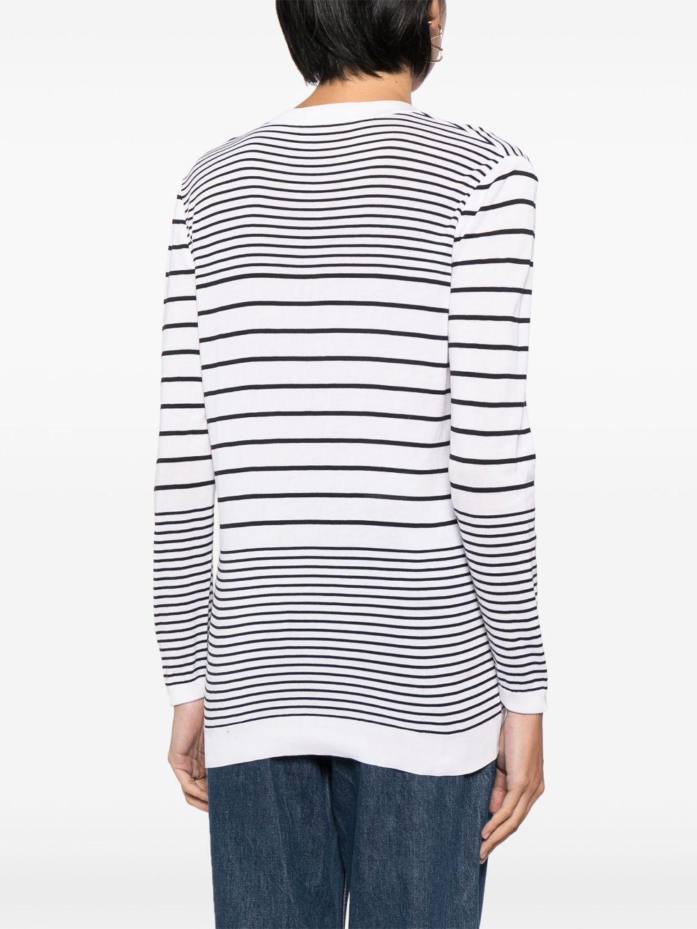 CHANEL 1990-2000s striped cotton cardigan Women