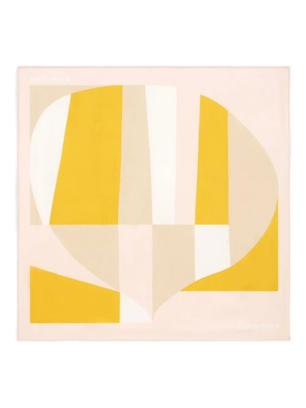 Bonpoint silk twill abstract-print scarf - イエロー Bonpoint silk twill abstract-print scarf - イエロー