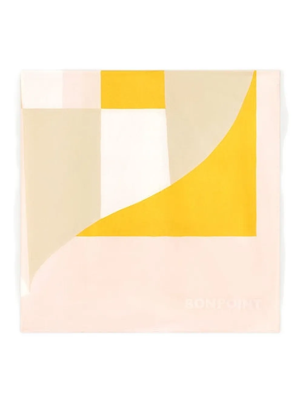 Bonpoint silk twill abstract-print scarf - Geel