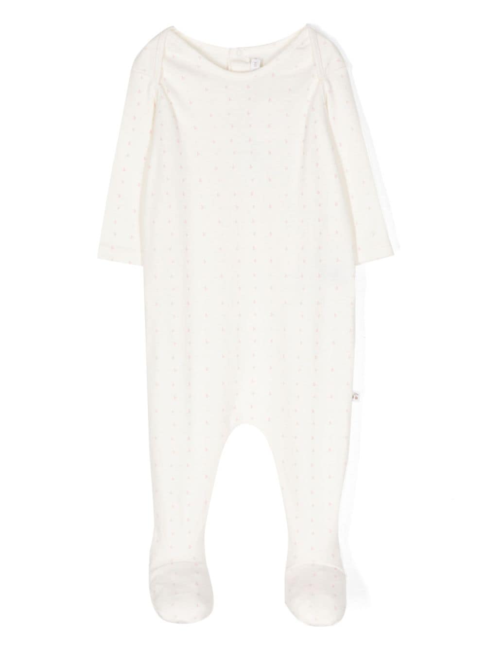 Bonpoint Babies' Logo-print Cotton Pajama In White
