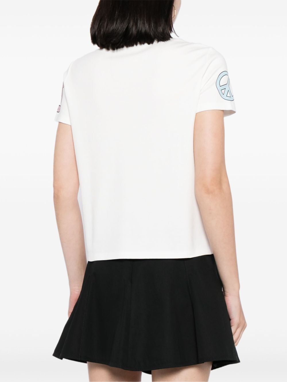 Shop Alice And Olivia Rylin Cotton T-shirt In White