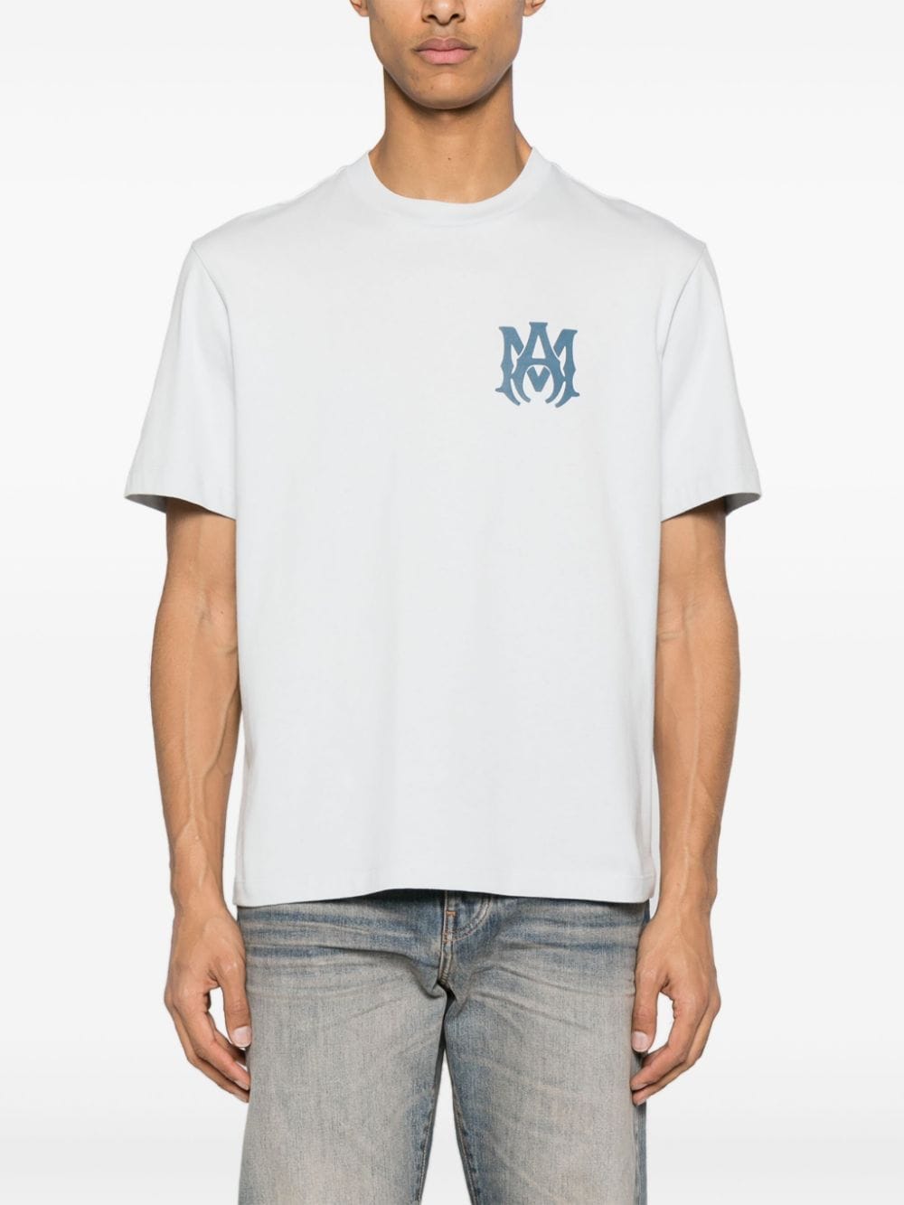 AMIRI Katoenen T-shirt met logopatch Grijs