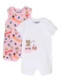 Moschino Kids Teddy Bear-print shorties (pack of two) - Pink
