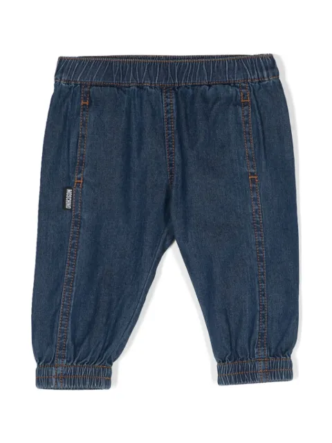 Moschino Kids seam-detail tapered jeans