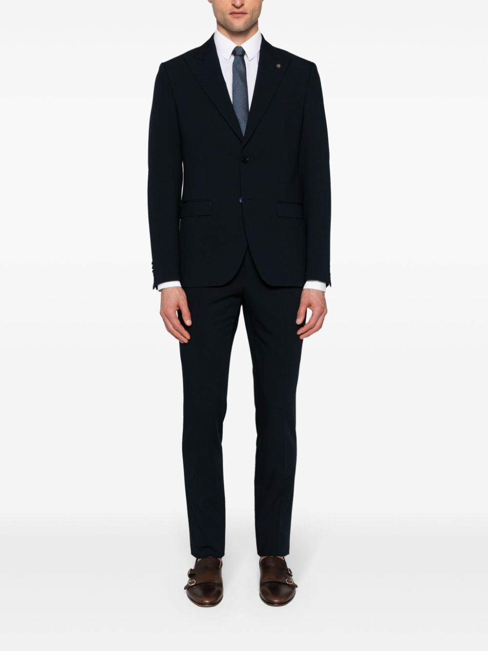 Shop Manuel Ritz Single-breasted Suit In 蓝色