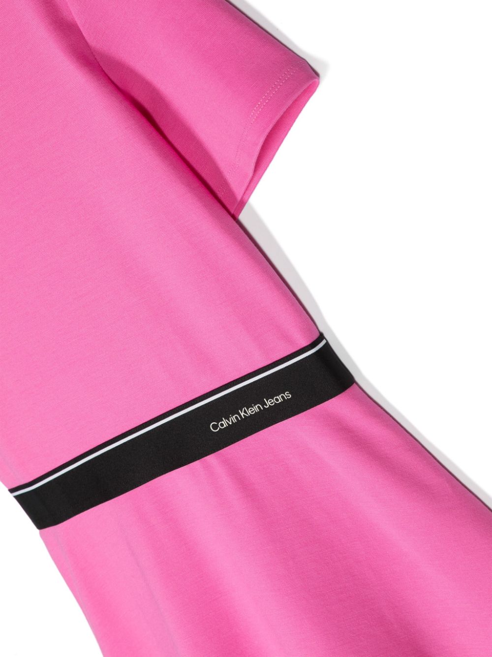 Shop Calvin Klein Punto Milano Flared Dress In Pink