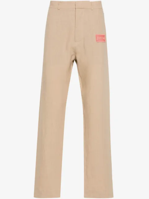 Off-White logo贴花锥形裤