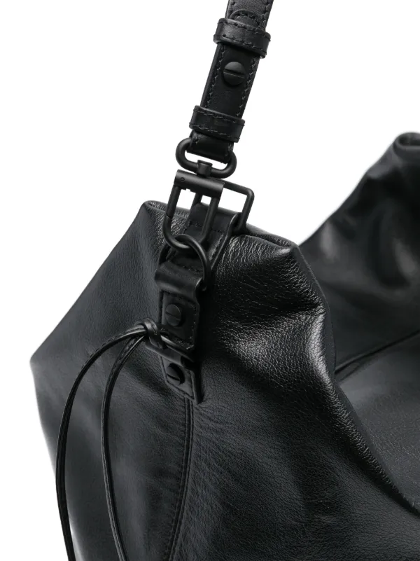Off-White Bike Tire Hobo Leather Bag | Black | FARFETCH