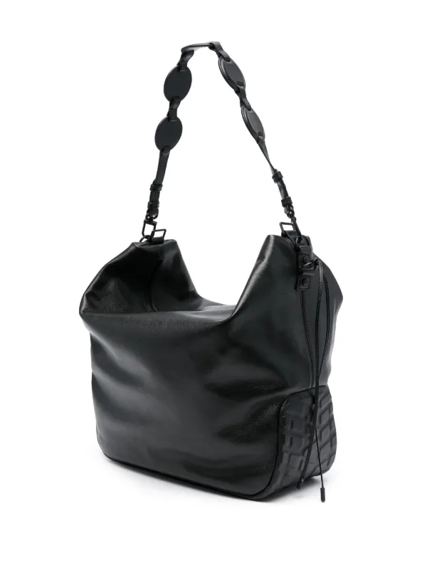 Off-White Bike Tire Hobo Leather Bag | Black | FARFETCH