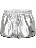 Golden Goose Diana laminated mini shorts - Silver