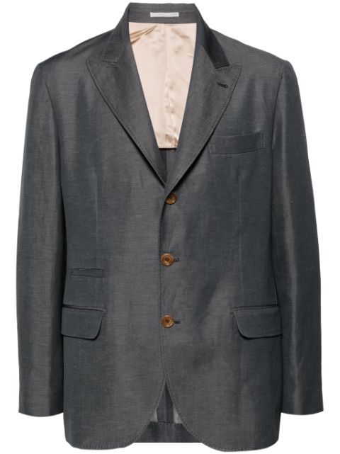 Brunello Cucinelli single-breasted wool-blend blazer Men