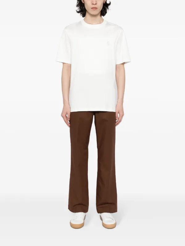 Brunello Cucinelli Camiseta Com Estampa De Logo | Branco | FARFETCH BR