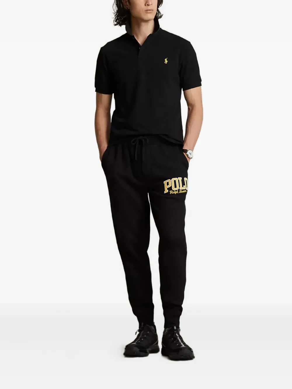 Polo Ralph Lauren Polo Pony Cotton Polo Shirt In Black