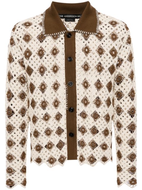 Andersson Bell crochet-knit cotton-blend cardigan 