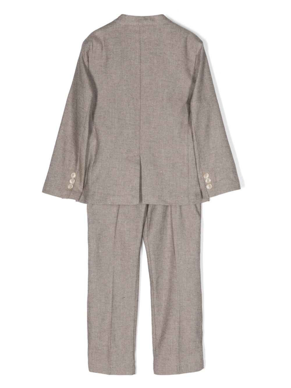 Image 2 of Paolo Pecora Kids single-breasted linen blend suit